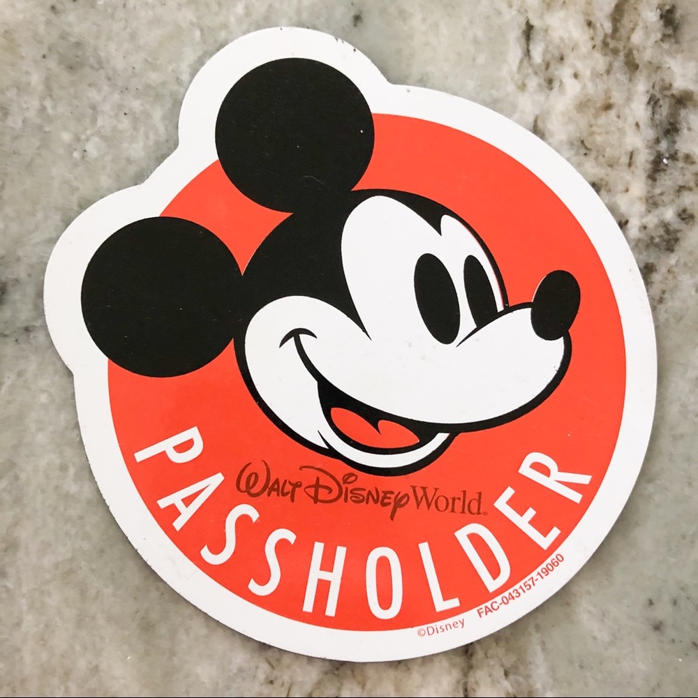 Mickey Mouse Disney World Passholder Magnet